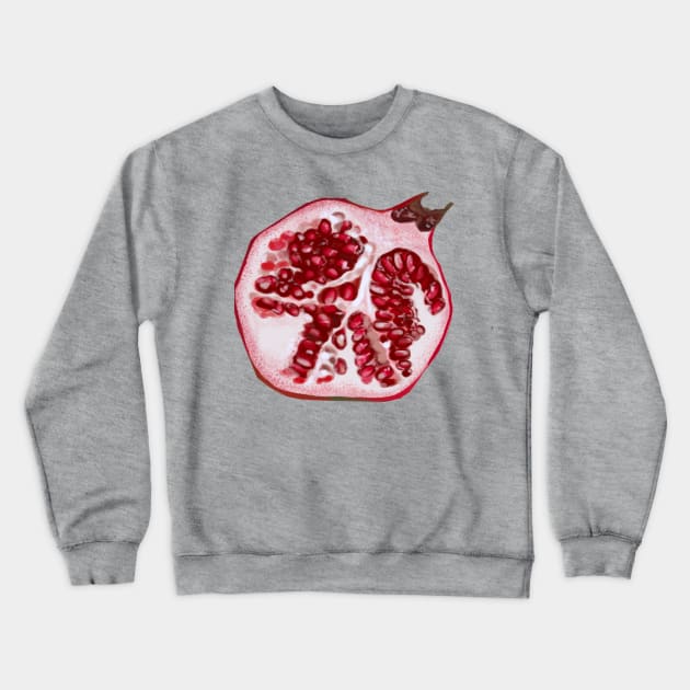 Pomegranate Crewneck Sweatshirt by Tavachan